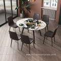 Dining Room Convertible Rock Slab Extendable Dining Table